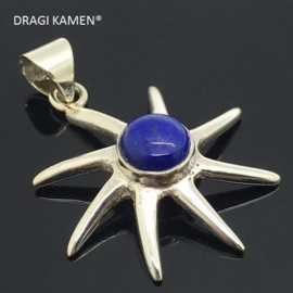 Lapis Lazuli, zon hanger, 925 zillver