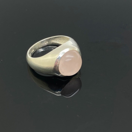 Rozenkwarts ring, 14,75 mm/47, 925 zilver
