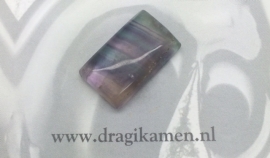 Met de hand geslepen fluoriet cabochon. Code: FLCA033