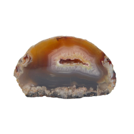 Agaat  geode, 1 zijde gepolijst, 335 gram