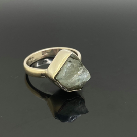 Aquamarijn ruw ring, 18,5 mm/58