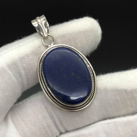 Lapis Lazuli hanger, 925 zilver 