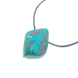 Chrysocolla hanger, doorboord, 20 gram