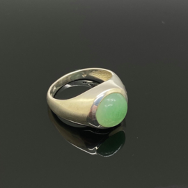 Aventurijn ring, 15,75mm/49, 925 zilver