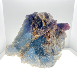 Fluoriet ruw kristal, blauw paars, 1459 gram