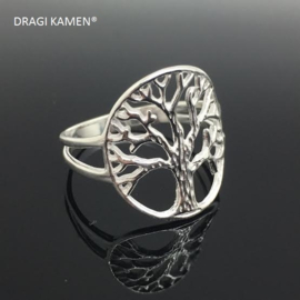 925/000 zilveren Tree of life ring. Ringmaat 18,5