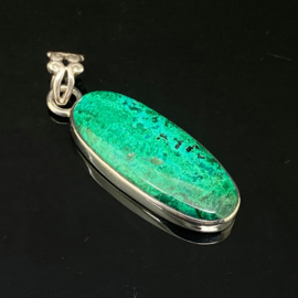 Chrysocolla hanger, 925 zilver