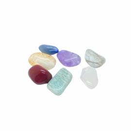 Chakra set, 7 stenen (20-30 mm) in buidel