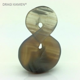 DRAGI KAMEN® - Agaat Maori hanger Double Twist symbool.