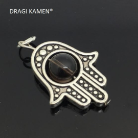 Beschermende Hamsa/Fatima's hanger met Rookkwarts