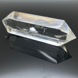 Dubbeleinder Bergkristal geslepen, 109 mm, 153 gram