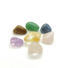 Chakra set, 7 stenen (20-30 mm) in buidel