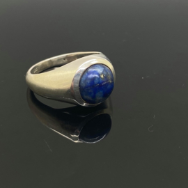 Lapis Lazuli ring, 16,25 mm/51, 925 zilver