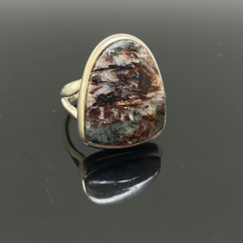 Astrofylliet ring, 16,5 mm/52, 925 zilver