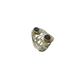 925/000 sterling zilveren ring met geslepen Labradoriet, 18,5 mm/58