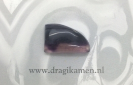 Met de hand geslepen fluoriet cabochon. Code: FLCA016