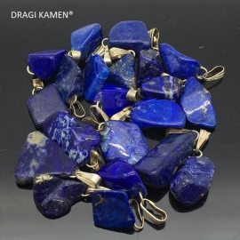 AAA Blue Lapis lazuli gezondheidshanger met zilveren hangoog uit Afghanistan.