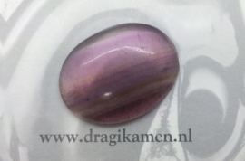  Met de hand geslepen fluoriet cabochon. Code: FLCA001