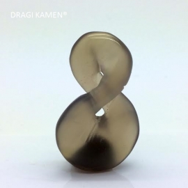 DRAGI KAMEN® - Agaat Maori hanger Double Twist symbool.