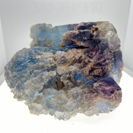 Fluoriet ruw kristal, blauw paars, 1459 gram