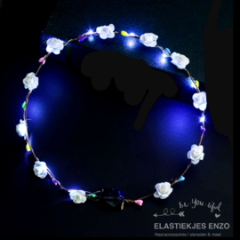 LED Haarband 'Flowers' | White