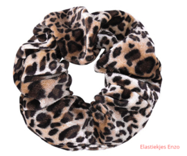 Velvet Scrunchie Leopard