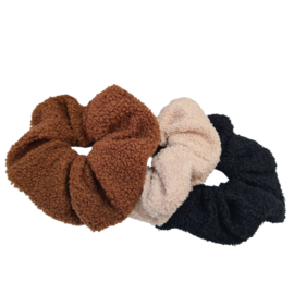 XXL Scrunchie Soft Teddy | Cognac