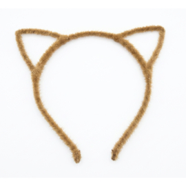 Diadeem Fluffy Cat Ears Lichtbruin