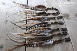 IBIZA Style feather Clip-Inn| Natural Bronze