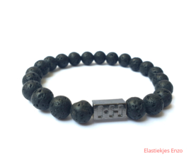 I*H Bracelet| Lavastone Black