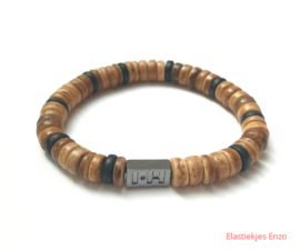 I*H Bracelet| Coconut Beads Natural  'Bali'