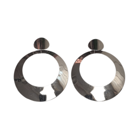 Oorbel Statement Silver Circle