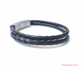 I*H Leather Bracelet Paris| Black