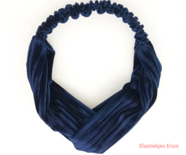 Haarband Velvet Raw Navy