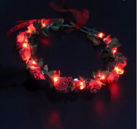 LED Hoofdband 'Roos' | Rood