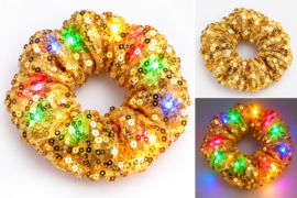 Led Scrunchie | Goud met pailletjes