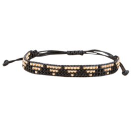 Armbandje Bead It | Black and Gold