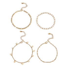 Enkelbandje| Pearls & Stars