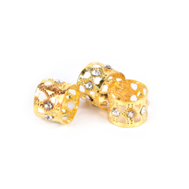 Haar Bedels Goud Strass (M) | 5 stuks