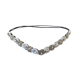 Haarband Bohemian Zilver en Wit