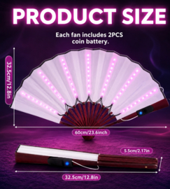 LED Handwaaier Glow | LED Roze