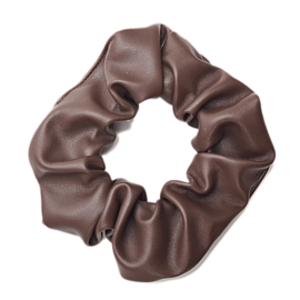 Scrunchie Leather Look | Choclate Brown