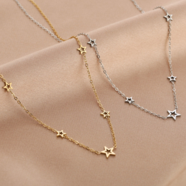 ketting open sterretjes | Zilver