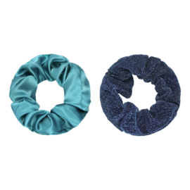 Scrunchie Set of Two |  Blue