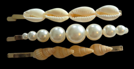 Schuifspeldje Set | Sea Shell & Pearl