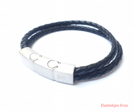 I*H Leather Bracelet Paris| Black