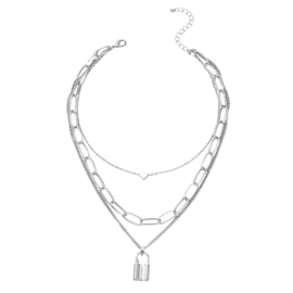 Ketting Layers Lock | Zilver