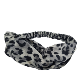 Haarband Soft Cross | Leopard Grey