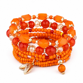 Oranje Armbandenset voor Dames | EK, WK & Koningsdag Accessoire