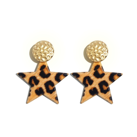 Oorbel Leopard Star